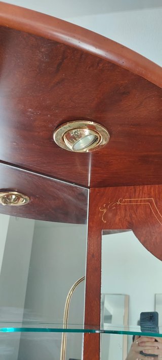 Mueble Bar Madera y Cristal