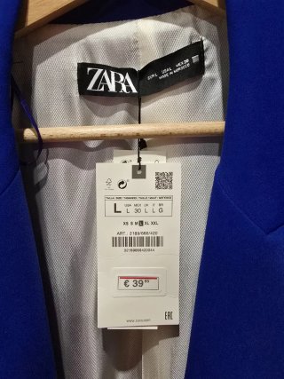 Blazer Zara Azul Talla L