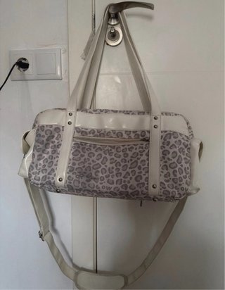 Bolso de hombro con estampado de leopardo