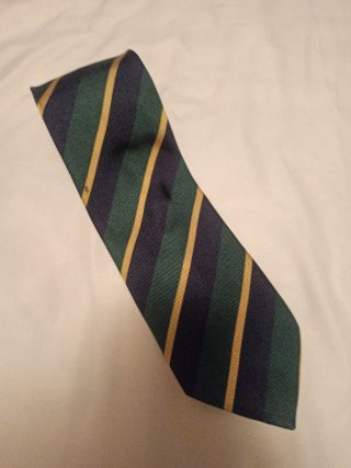 Corbata Cravats of London Rayas Azul/Verde y amar