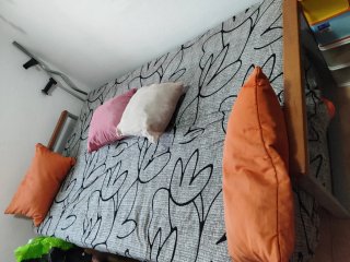 Sofá Cama Tela Naranja