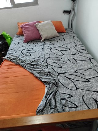 Sofá Cama Tela Naranja