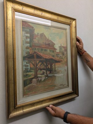 Quadro Carcupino Vicolo dei Lavandai Milano
