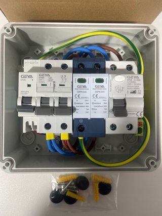 Cuadro de protecciones cargador VE diferencial SI