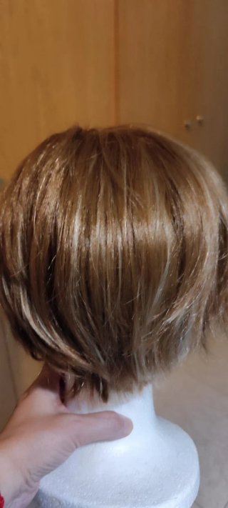 Peluca mujer rubia y castaña