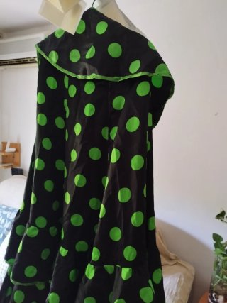 Falda Flamenca Lunares Verde Negro