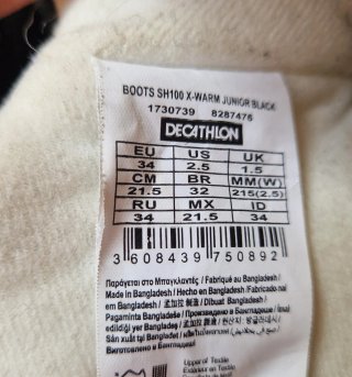 Botas de Nieve niño Decathlon Quechua Talla 34