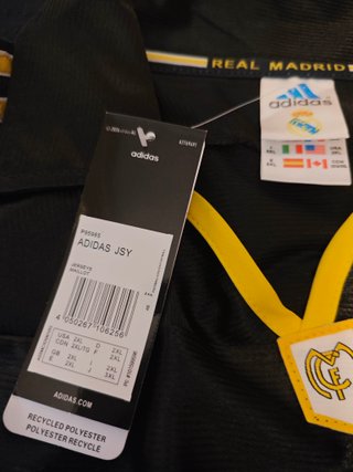 Camiseta Real Madrid 7 Raúl Negra Talla XXL