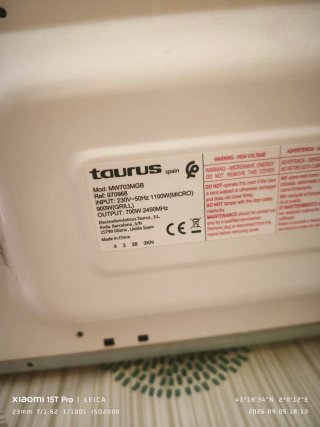 Microondas Taurus Negro
