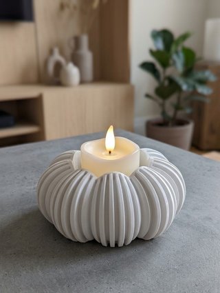Portacandela Zucca Japandi / Autunno Minimal per L