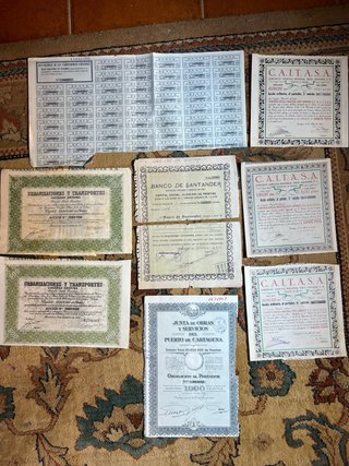 Lote de Acciones y Títulos Históricos