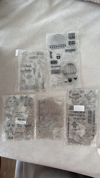 5 Sellos Acrílicos Scrapbooking