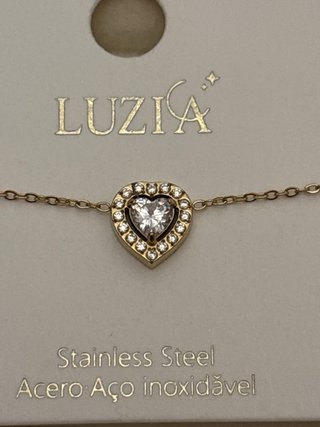 Pulsera Luzia Corazón Brillante Acero Dorado
