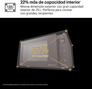 LG MH6535GIS - Microondas con Grill NeoChef, Capacidad 25 L, 1000 W