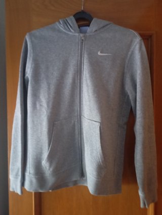 Sudadera Nike con cremallera gris talla 165