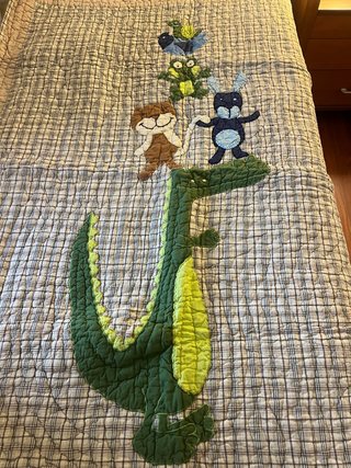 Colcha Cuna Zara Home Animales. Tejido acolchado.