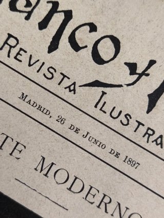 LOTE 7 REVISTAS ANTIGUAS BLANCO Y NEGRO AÑO 1897