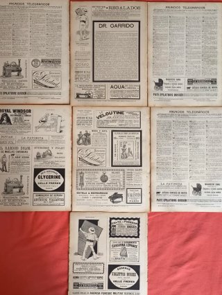 LOTE 7 REVISTAS ANTIGUAS BLANCO Y NEGRO AÑO 1897