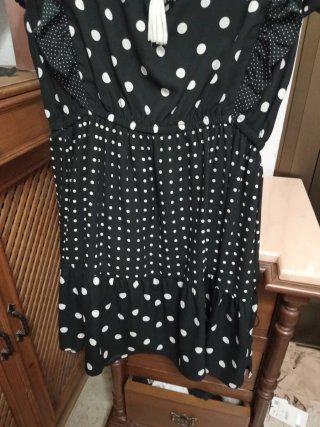 Vestido Zara lunares blanco y negro
