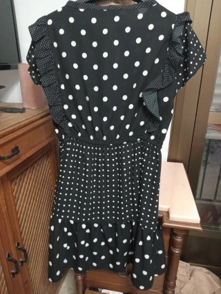 Vestido Zara lunares blanco y negro