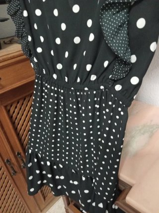 Vestido Zara lunares blanco y negro