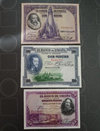 Lote d 8 Billetes Segunda República Española