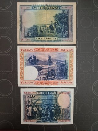 Lote d 8 Billetes Segunda República Española