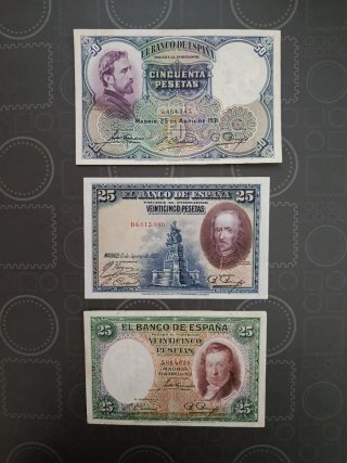 Lote d 8 Billetes Segunda República Española