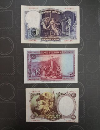 Lote d 8 Billetes Segunda República Española