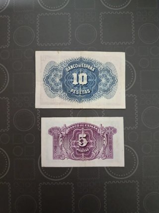 Lote d 8 Billetes Segunda República Española