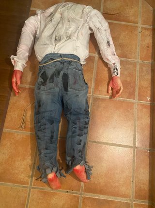 Disfraz casero Halloween Monstruo Pegado Cuerpo