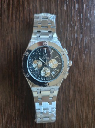 Reloj Tevise Negro y Plateado