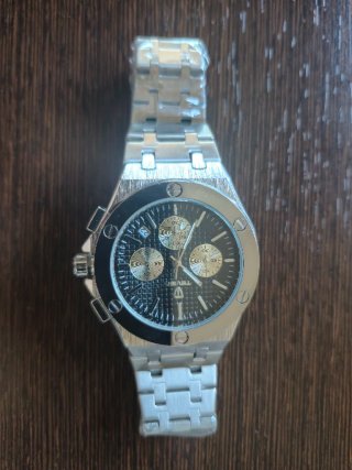 Reloj Tevise Negro y Plateado