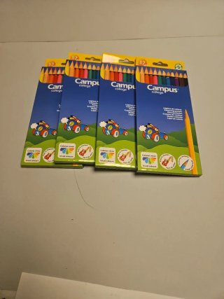 4 Packs Lápices Colores Campus 12 Unidades