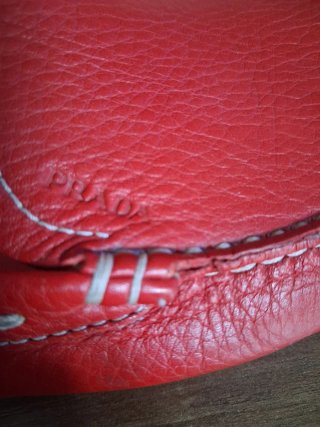 Mocasines Prada Rojos Piel