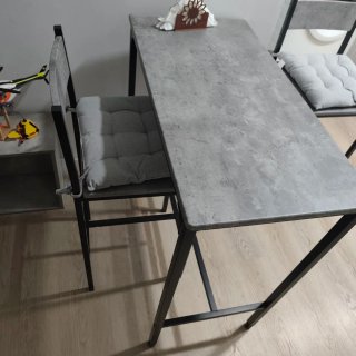 Taburete Barra Cocina Gris y Negro