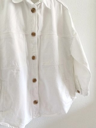 Chaqueta vaquera blanca Zara 100% algodón talla XS