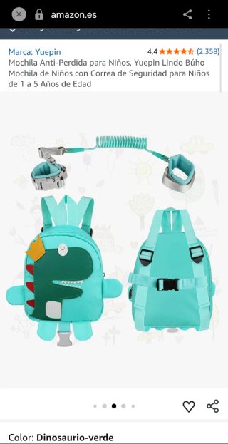 Mochila antiperdida con pulsera infantil