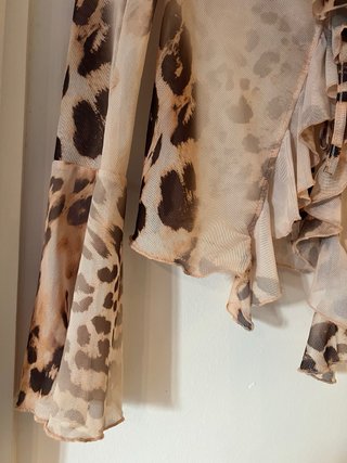 Blusa Transparente Estampado Animal Print