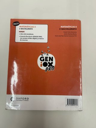 Matemáticas II 2 Bachillerato : Geniox