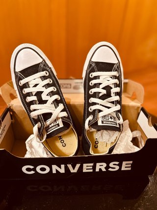 Converse Negras talla 37 nuevas con caja