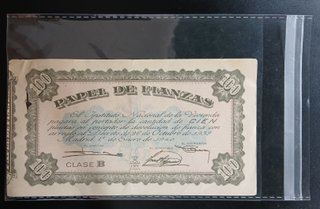 Papel de Fianzas Clase B (100 Pesetas) 1/1/1940