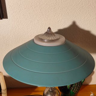 Lámpara Art Decó Saturno Azul/Verde