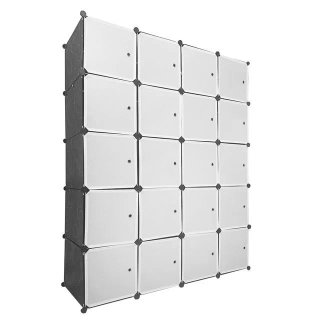 Armario Vestidor Negro 20 Cubos/Puertas NUEVO