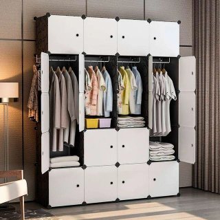 Armario Vestidor Negro 20 Cubos/Puertas NUEVO