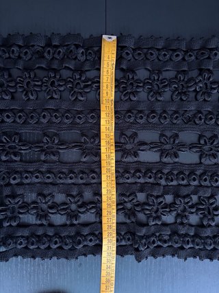 Tapete de ganchillo camino de mesa crochet negro