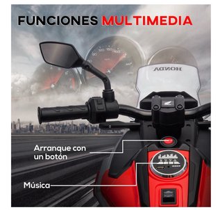 Moto Eléctrica Infantil Roja y Negra