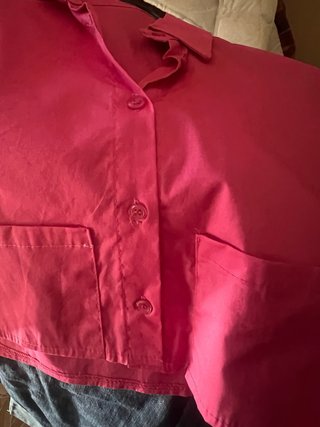 Camicia crop fucsia