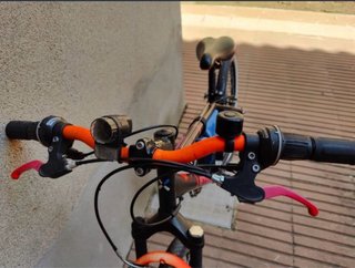Bicicleta Infantil Btwin Negra y Naranja
