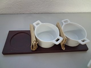 Set 3 Tazones Salseros Porcelana Cuisine Base Made